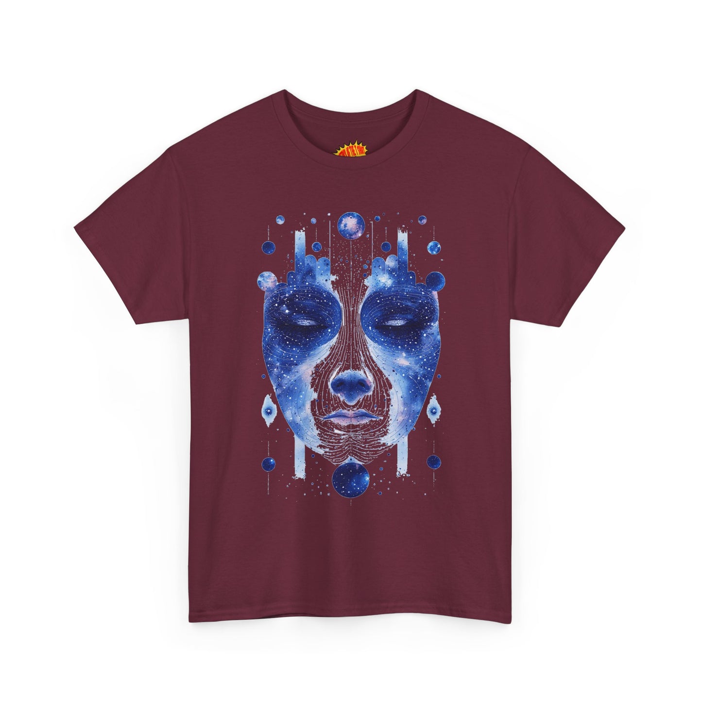 Cosmic Face Galaxy Graphic Space Art Tee Shirt *Multiple Colors*