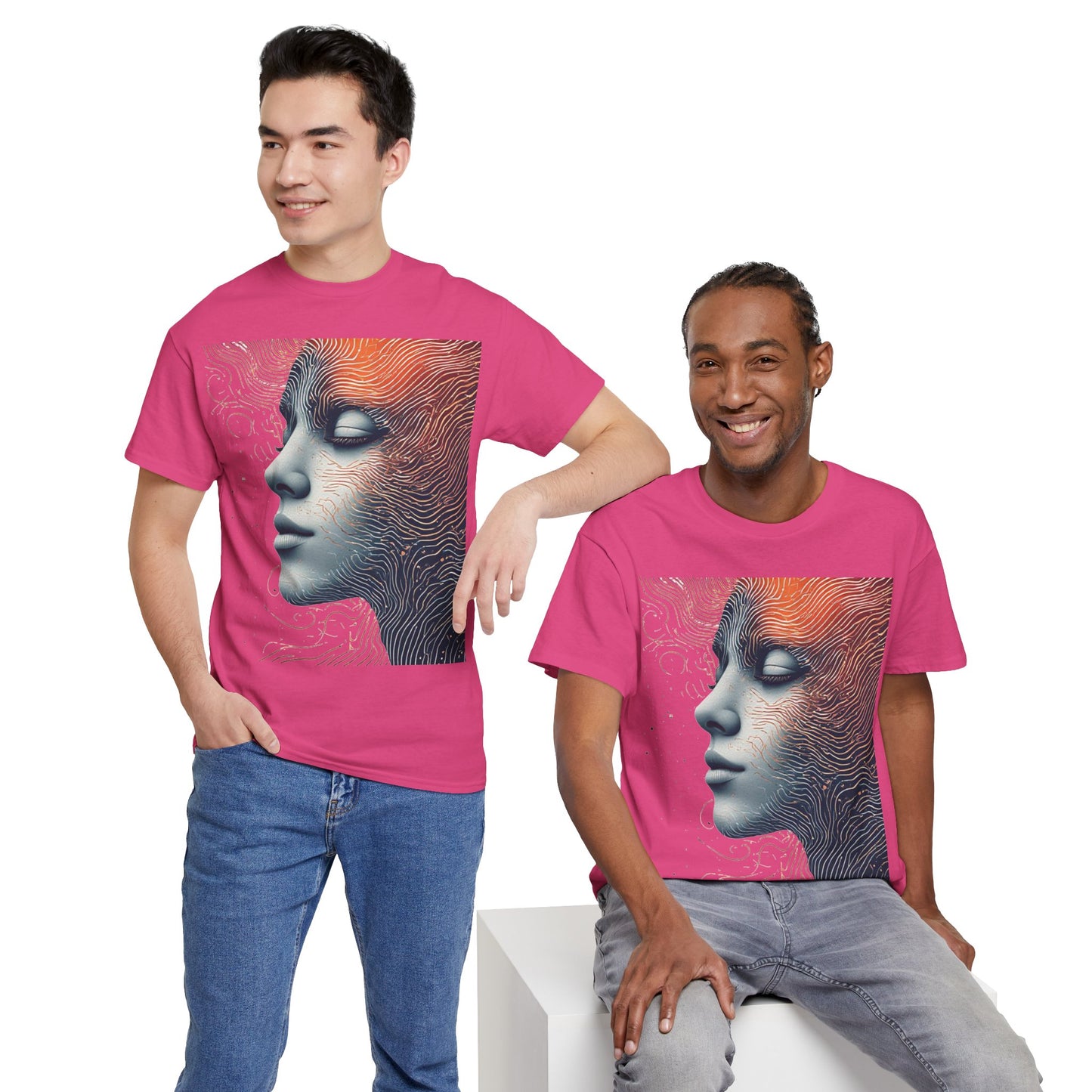 Graphic Art Face Tee Shirt *Multiple Colors*