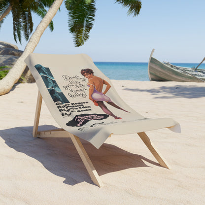 "Quick Lets Get Married" Movie Poster Beach Towel | Retro Pinup Glamour Art