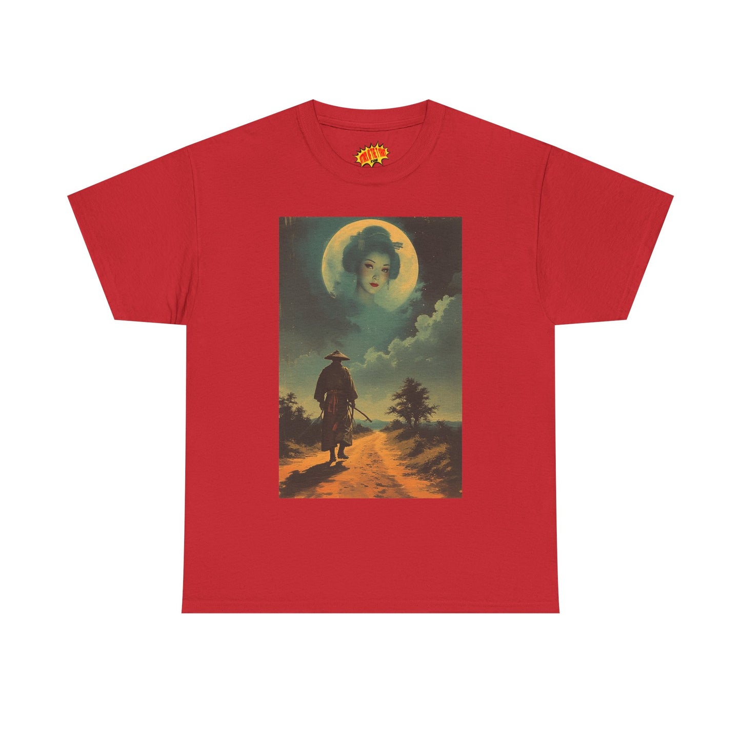 Walking Samurai w/Full Moon Woman T-Shirt *Multiple Colors*