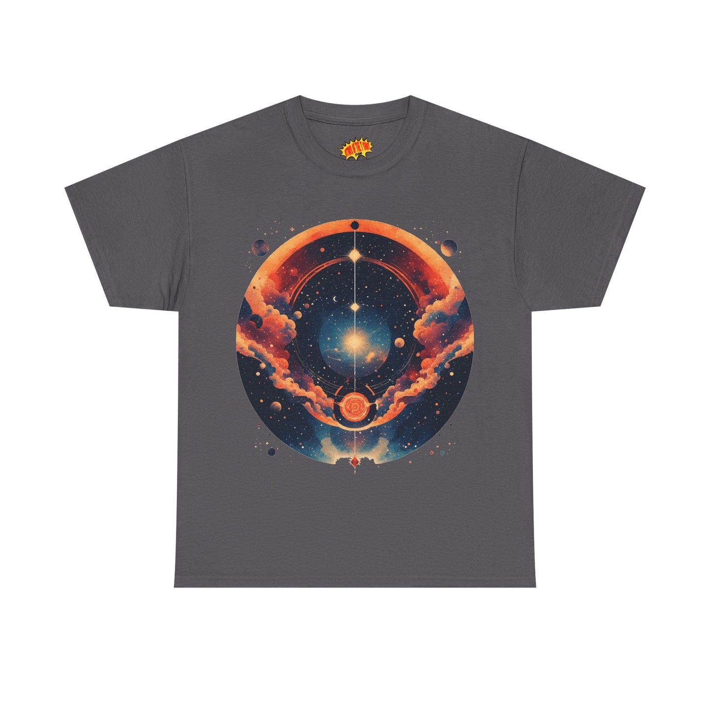 Round Galaxy Graphic Tee Shirt *Multiple Colors*