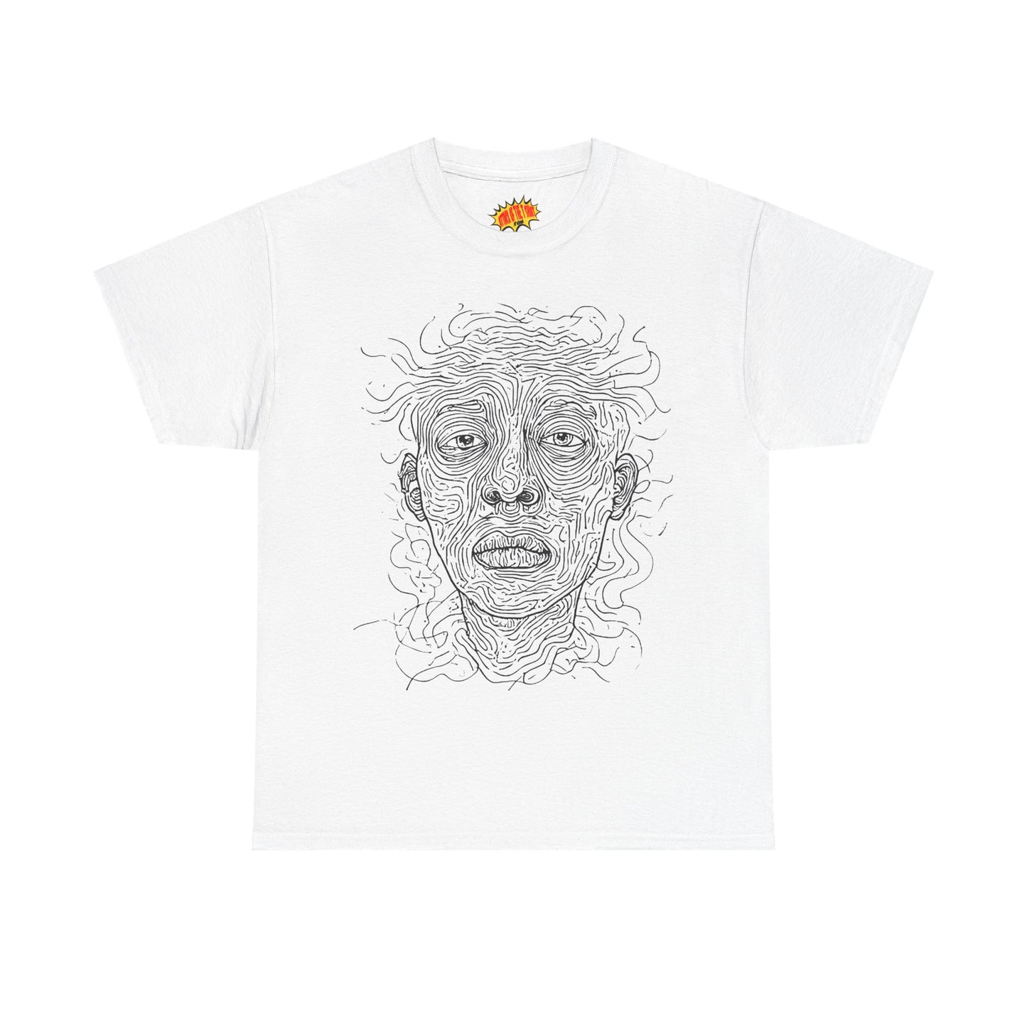 Graphic Line Art Portrait Tee Shirt *Multiple Colors*