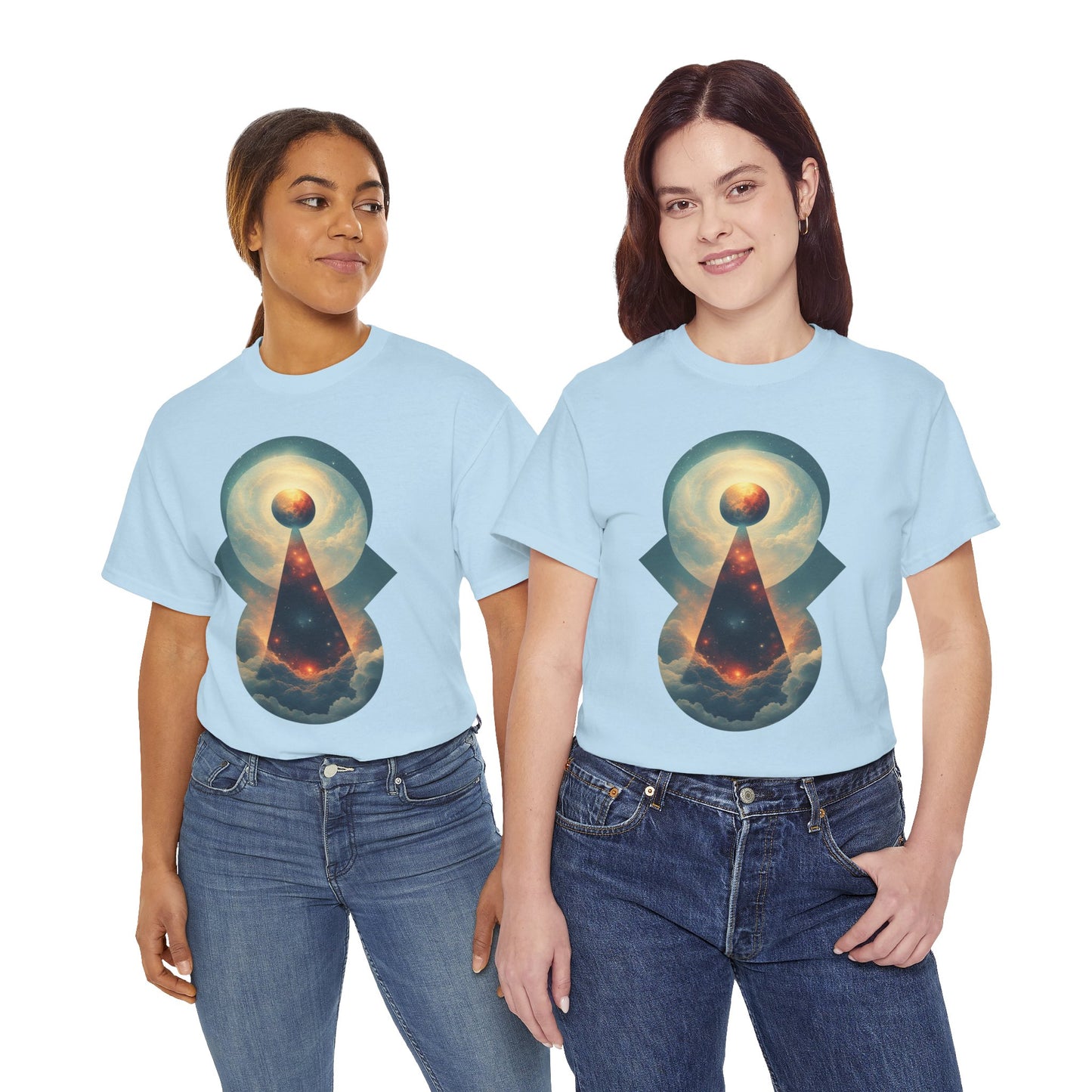 Geometric Galaxy Graphic Space Art Tee Shirt *Multiple Colors*