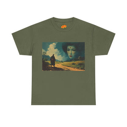 Walking Samurai w/Sky Geisha Woman T-Shirt