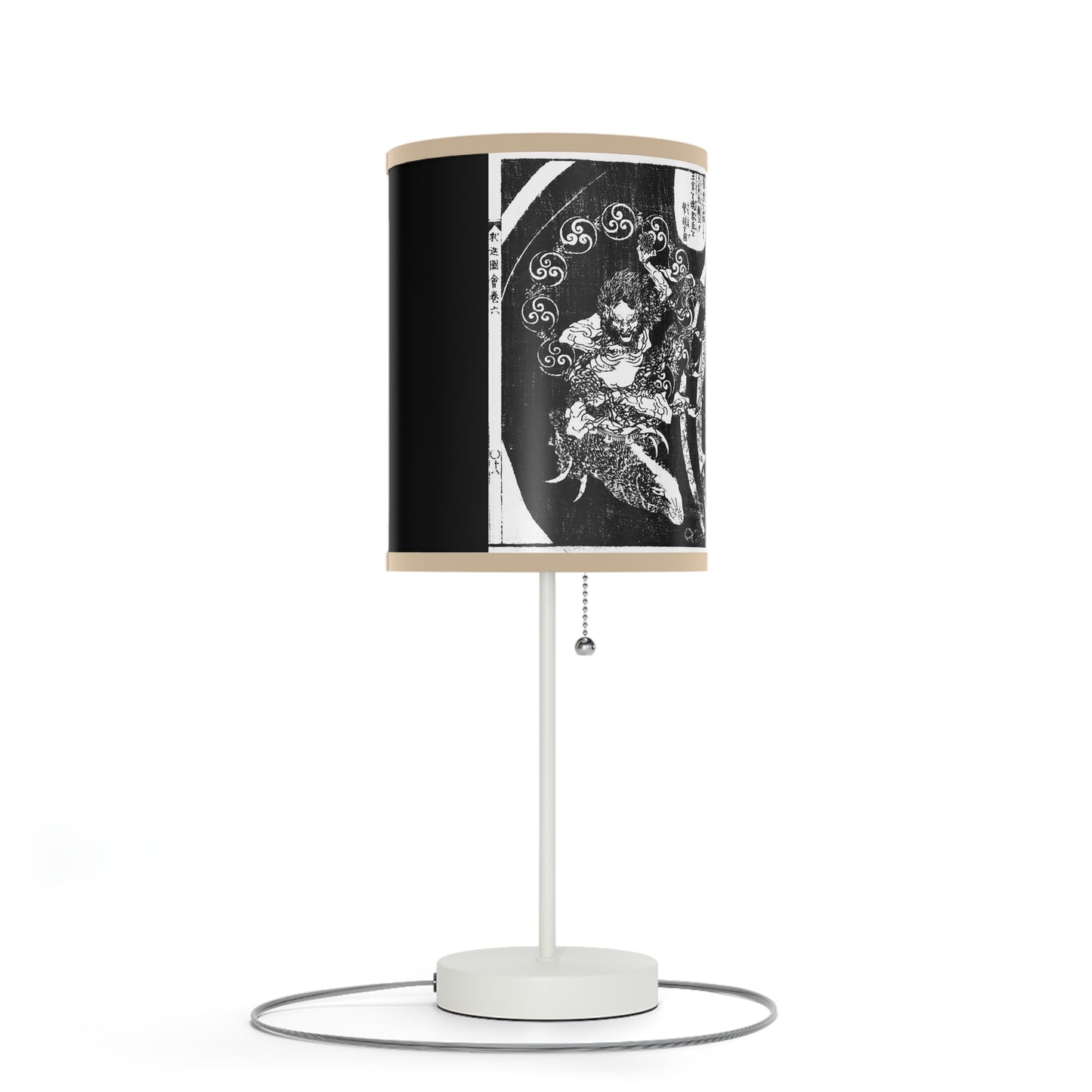 Destruction by Hokusai Japanese Woodcut Lamp