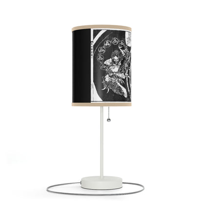 Destruction by Hokusai Japanese Woodcut Lamp