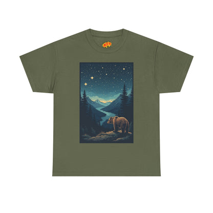 Grizzly Bear Night Scene T-Shirt