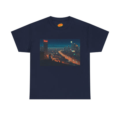 Anime Night Cityscape w/Cats T-Shirt
