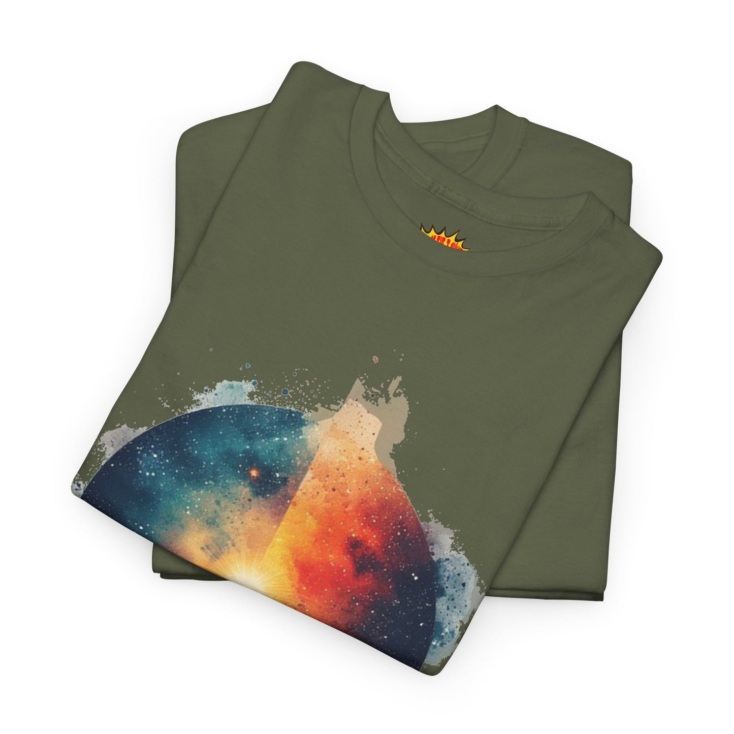 Round Galaxy w/Nebula Graphic Art Tee Shirt *Multiple Colors*