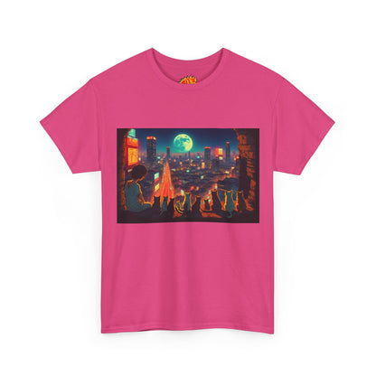 Anime Cityscape Scene w/Cats T-Shirt