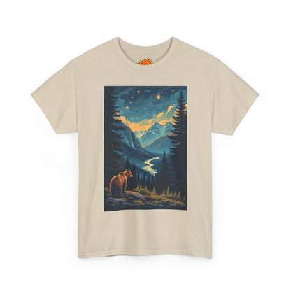 Grizzly Bear Mountain Valley Scene T-Shirt