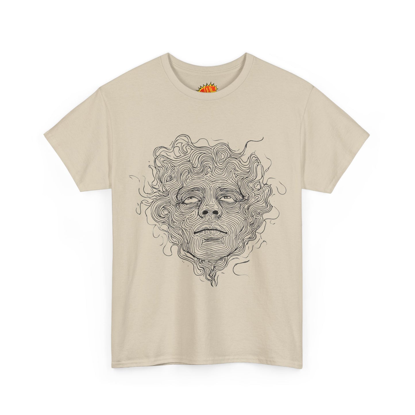 Human Face Line Drawing Graphic Art Tee Shirt *Multiple Colors*