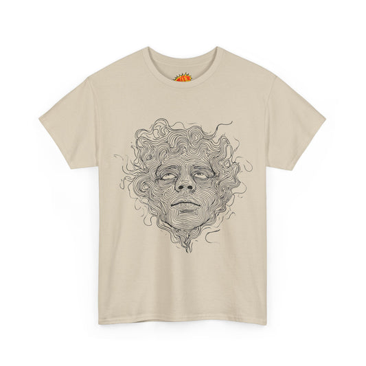 Human Face Line Drawing Graphic Art Tee Shirt *Multiple Colors*