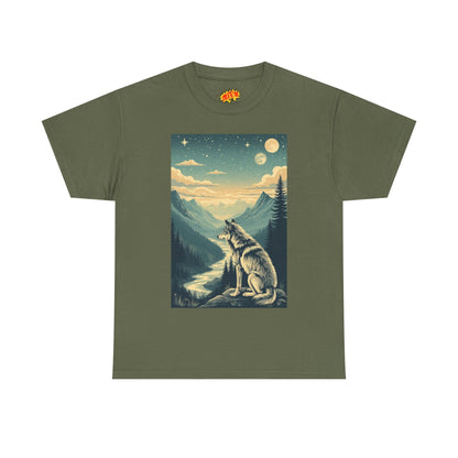 Mountain Wolf Scene T-Shirt