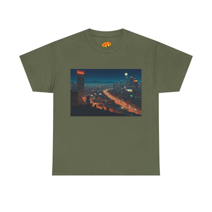 Anime Night Cityscape w/Cats T-Shirt