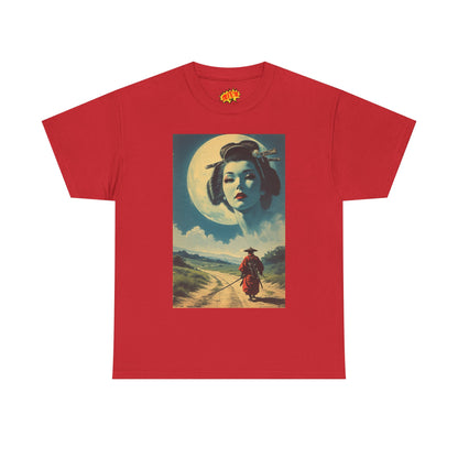 Travelling Samurai w/Moon Geisha Woman T-Shirt