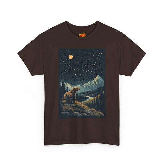 Mountain Bear Starry Night Vintage T-Shirt *Multiple Colors*