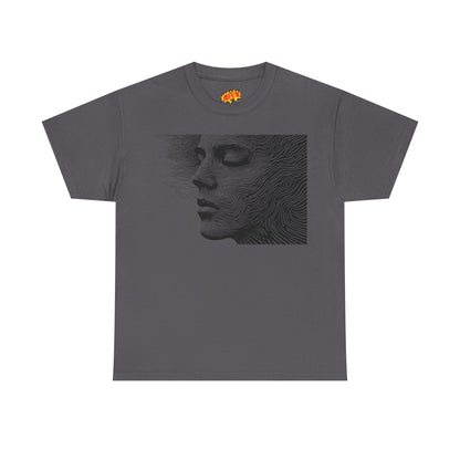 Face Line Drawing Portrait Graphic Art Tee Shirt