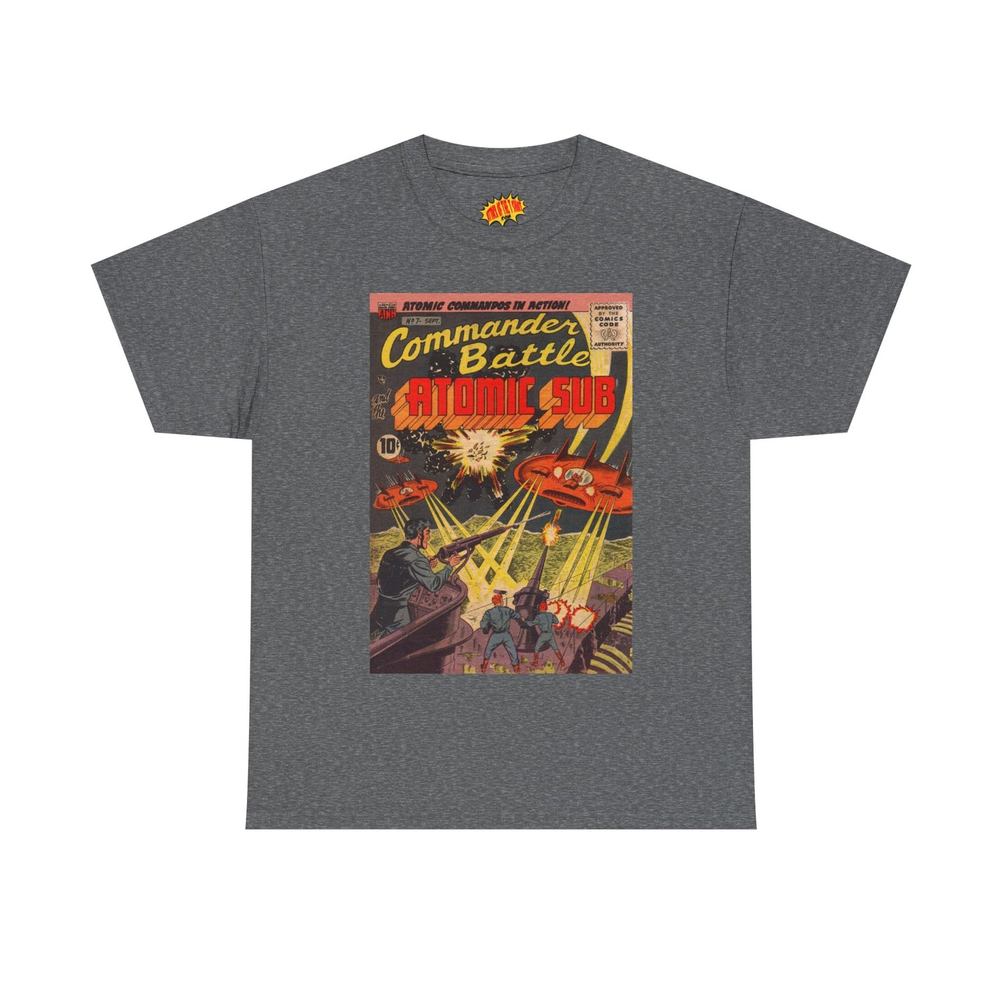 Commander Battle Atomic Sub No. 7 Comic Tee Shirt *Multiple Colors*