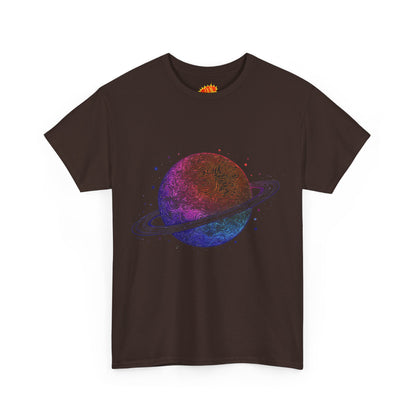 Space Art Ringed Planet Graphic Tee Shirt