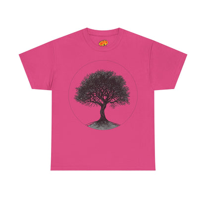 Circle Tree Sketch Drawing Graphic Art Tee Shirt