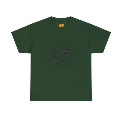 Abstract Face Line Drawing Graphic Art Tee Shirt