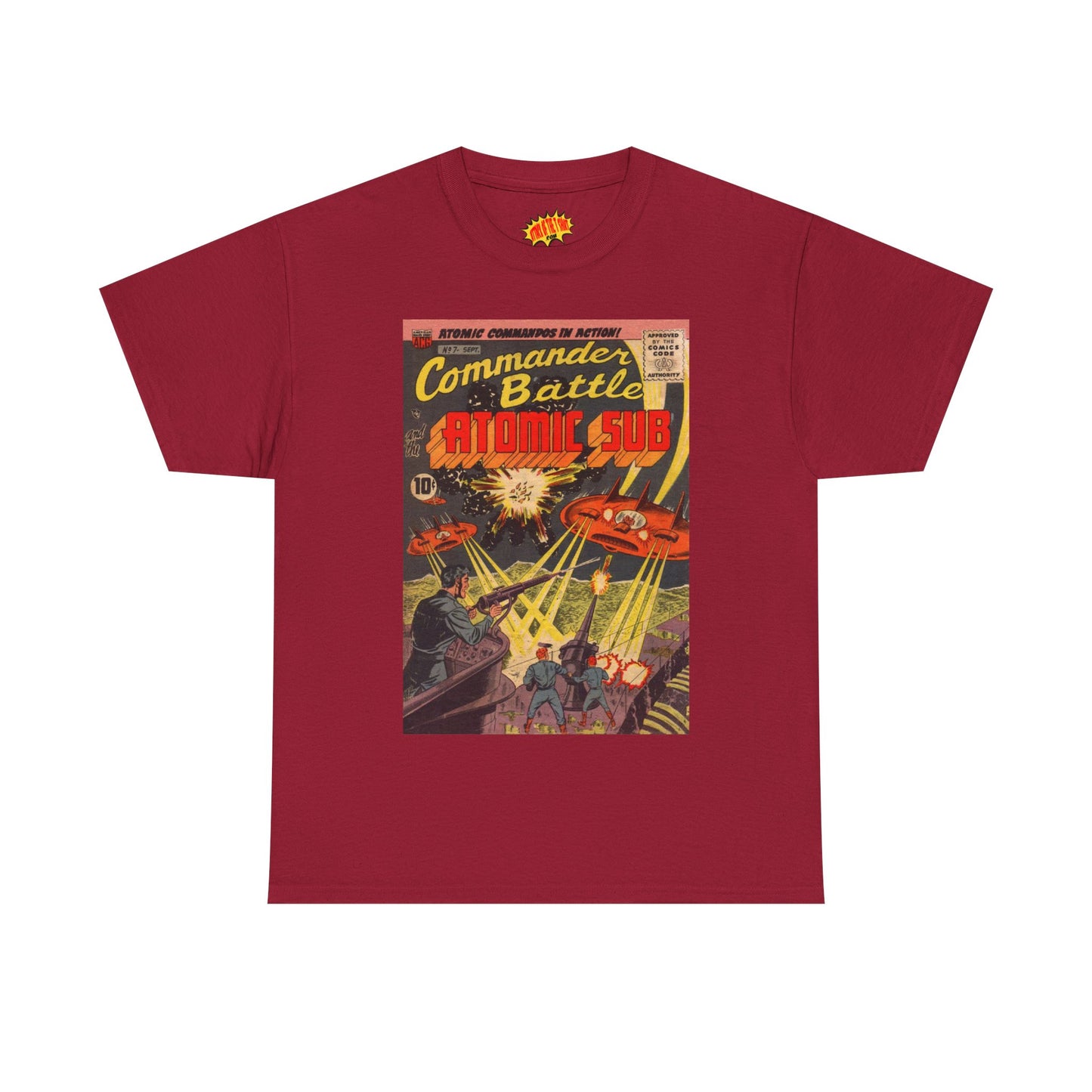 Commander Battle Atomic Sub No. 7 Comic Tee Shirt *Multiple Colors*