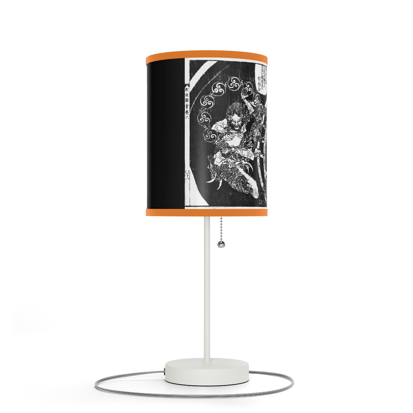 Destruction by Hokusai Japanese Woodcut Lamp
