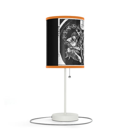 Destruction by Hokusai Japanese Woodcut Lamp
