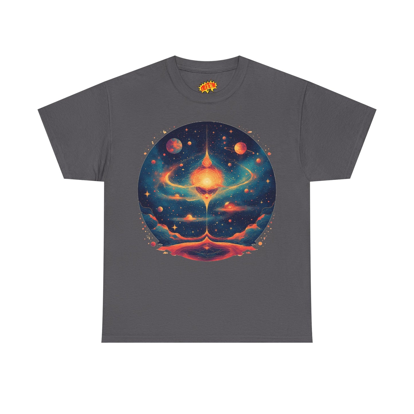 Round Galaxy w/Planets Graphic Tee Shirt *Multiple Colors*