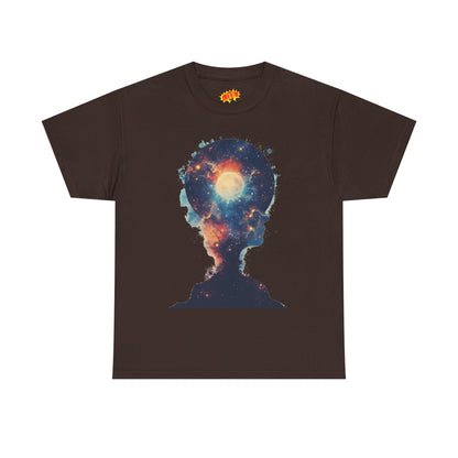 Abstract Galaxy Nebula Art w/Face Graphic Tee Shirt