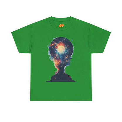 Abstract Galaxy Nebula Art w/Face Graphic Tee Shirt