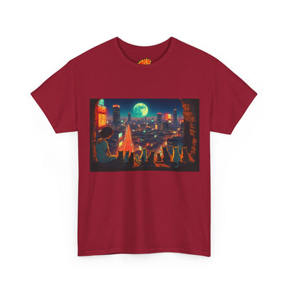 Anime Cityscape Scene w/Cats T-Shirt