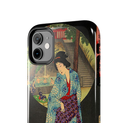 Oji Waterfall by Toyohara Chikanobu, 1890 iPhone Case *Many Sizes Available*