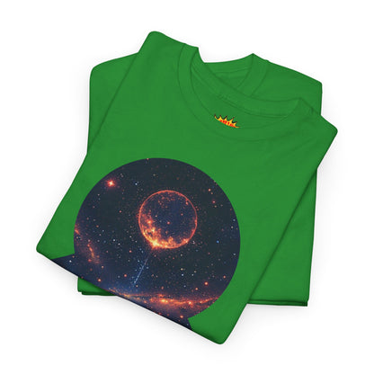 Cosmic Meditation w/Planet Space Graphic Art Tee Shirt