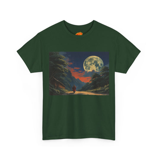 Vintage Anime Style Samurai Full Moon T-Shirt *Multiple Colors*