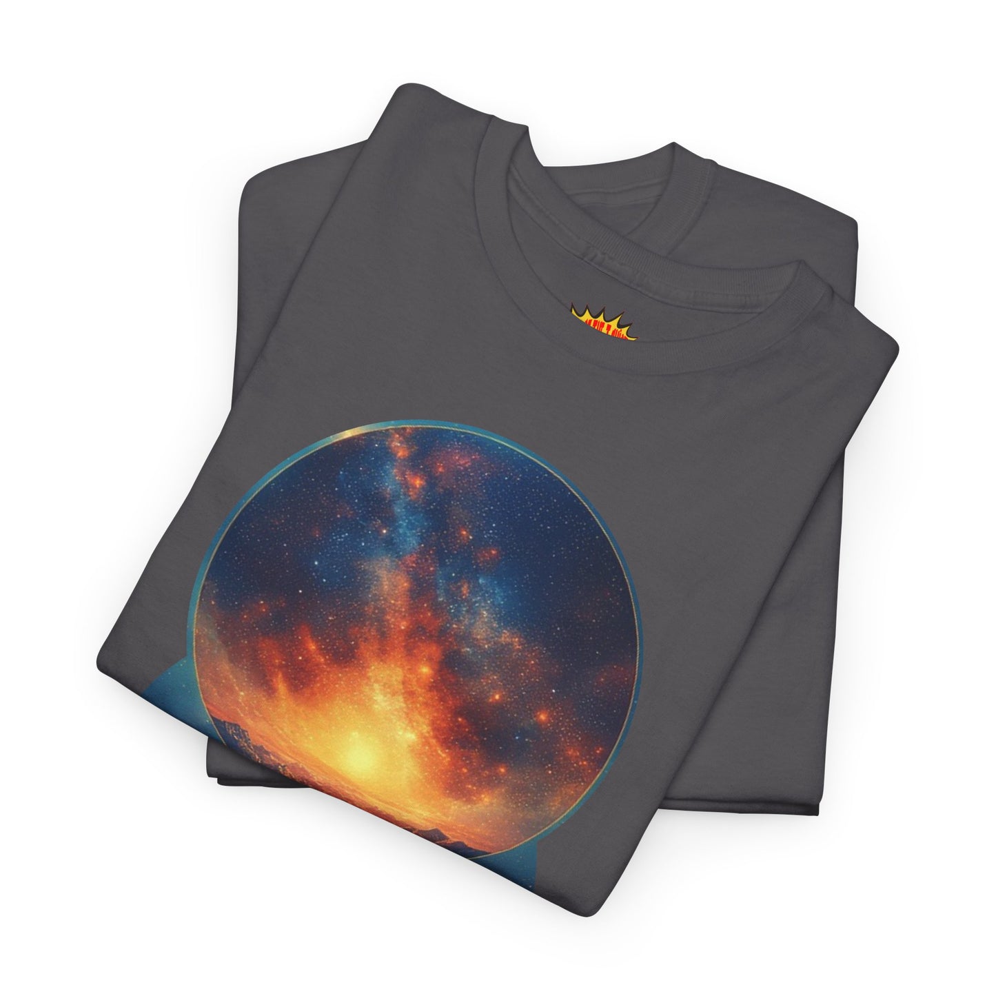 Round Cosmic Galaxy Graphic Art Tee Shirt *Multiple Colors*