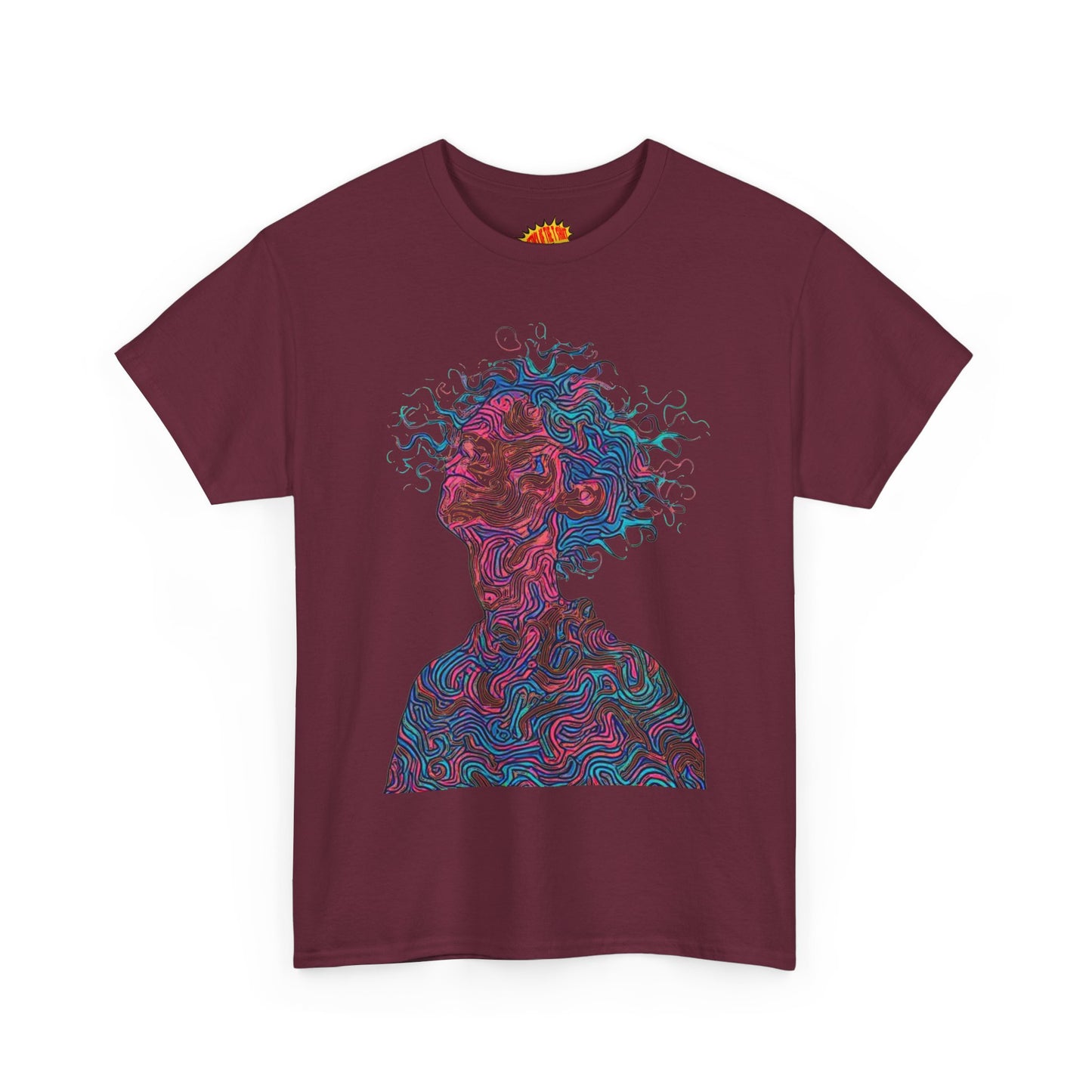 Line Drawing Multicolor Human Graphic Art Tee Shirt *Multiple Colors*