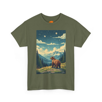 Mountain Bear Double Moon Scene T-Shirt