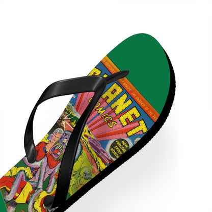 Planet Comics #2 Flip Flops Green *Multiple Sizes Available*
