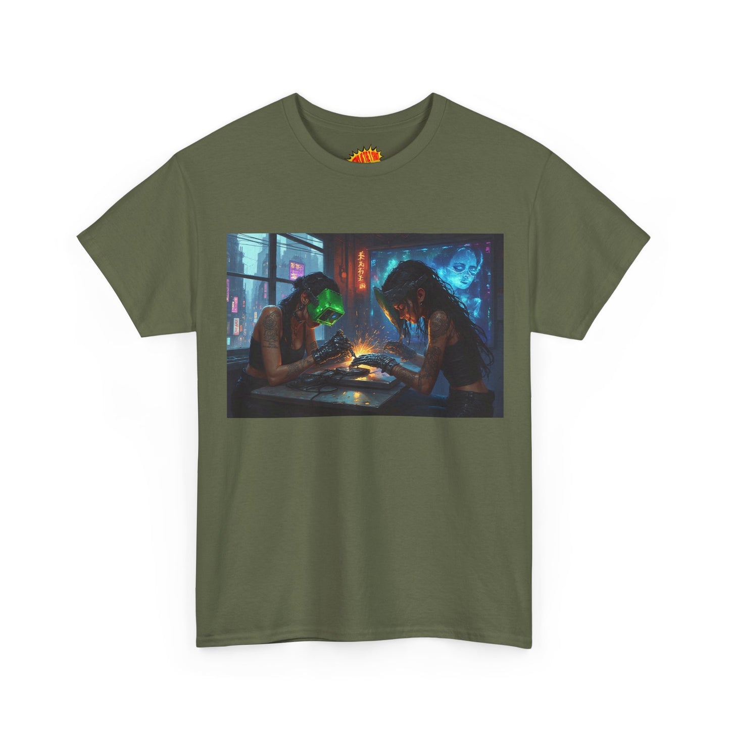 Cyberpunk Robot Nail Salon T-Shirt *Multiple Colors*