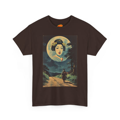 Night Traveller w/Full Moon Geisha Woman T-Shirt