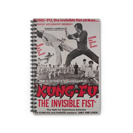 Kung Fu the Invisible Fist - Vintage Movie Poster Notebook