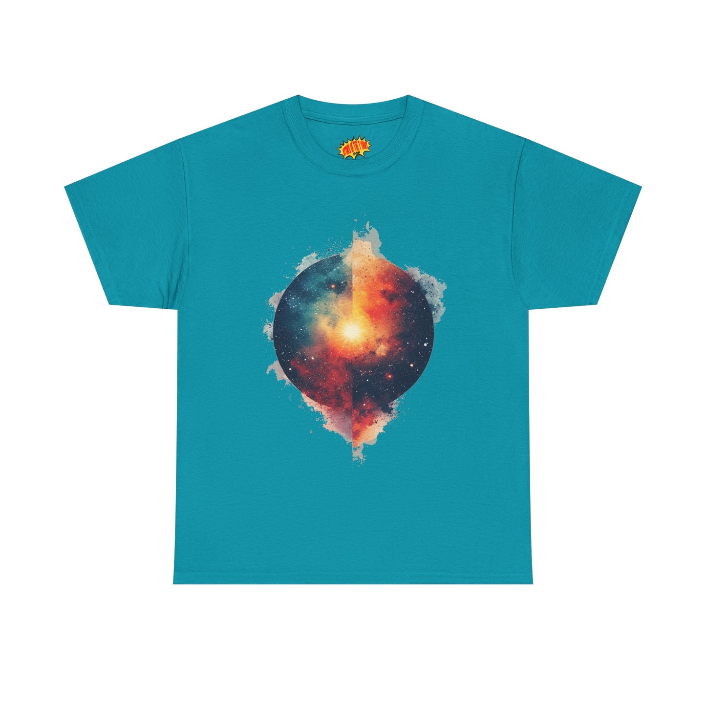 Round Galaxy w/Nebula Graphic Art Tee Shirt *Multiple Colors*