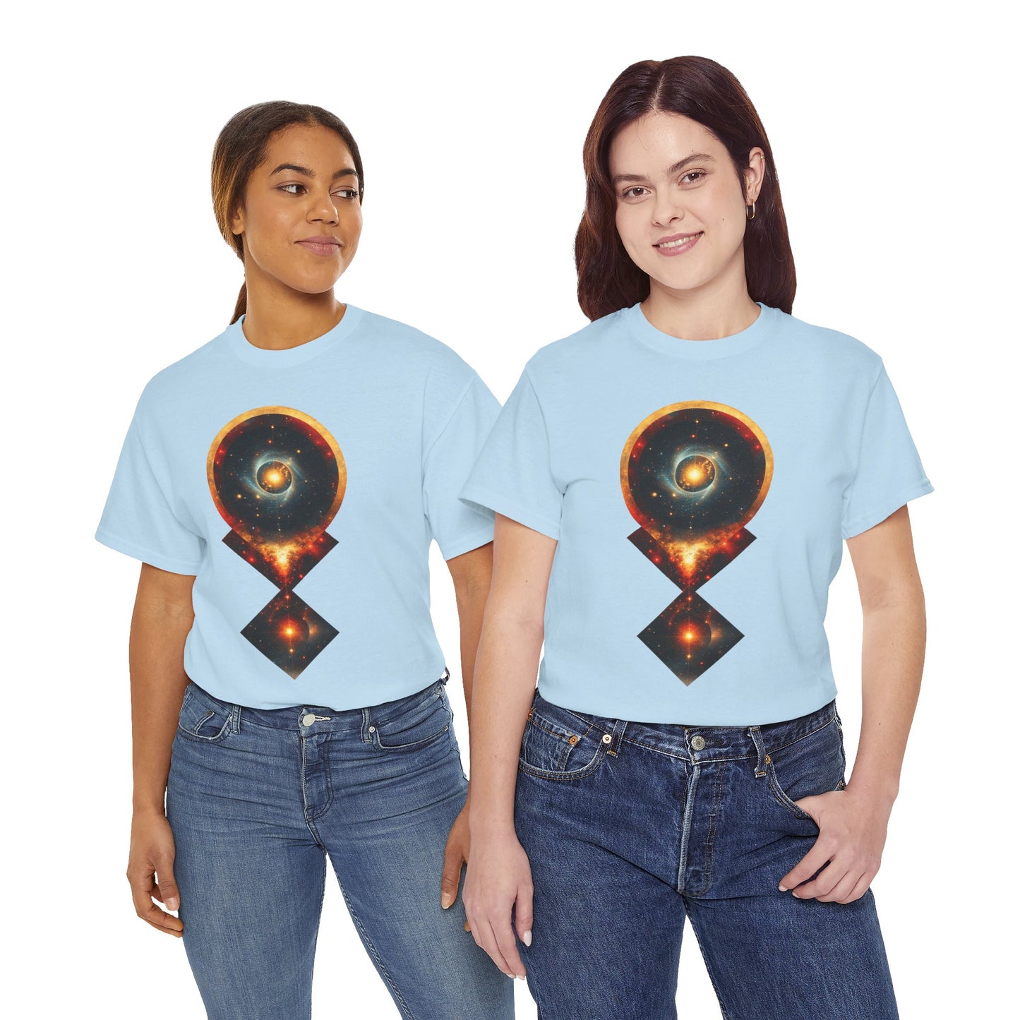 Geometric Space Nebula Graphic Art Tee Shirt *Multiple Colors*