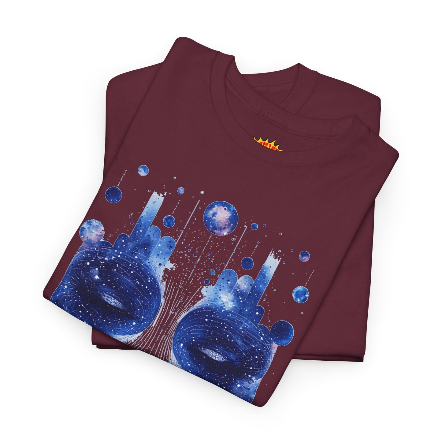 Cosmic Face Galaxy Graphic Space Art Tee Shirt *Multiple Colors*