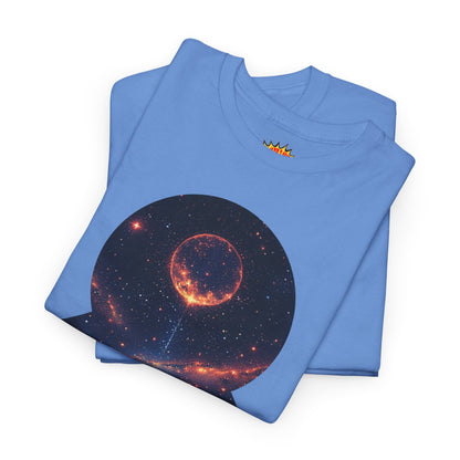Cosmic Meditation w/Planet Space Graphic Art Tee Shirt
