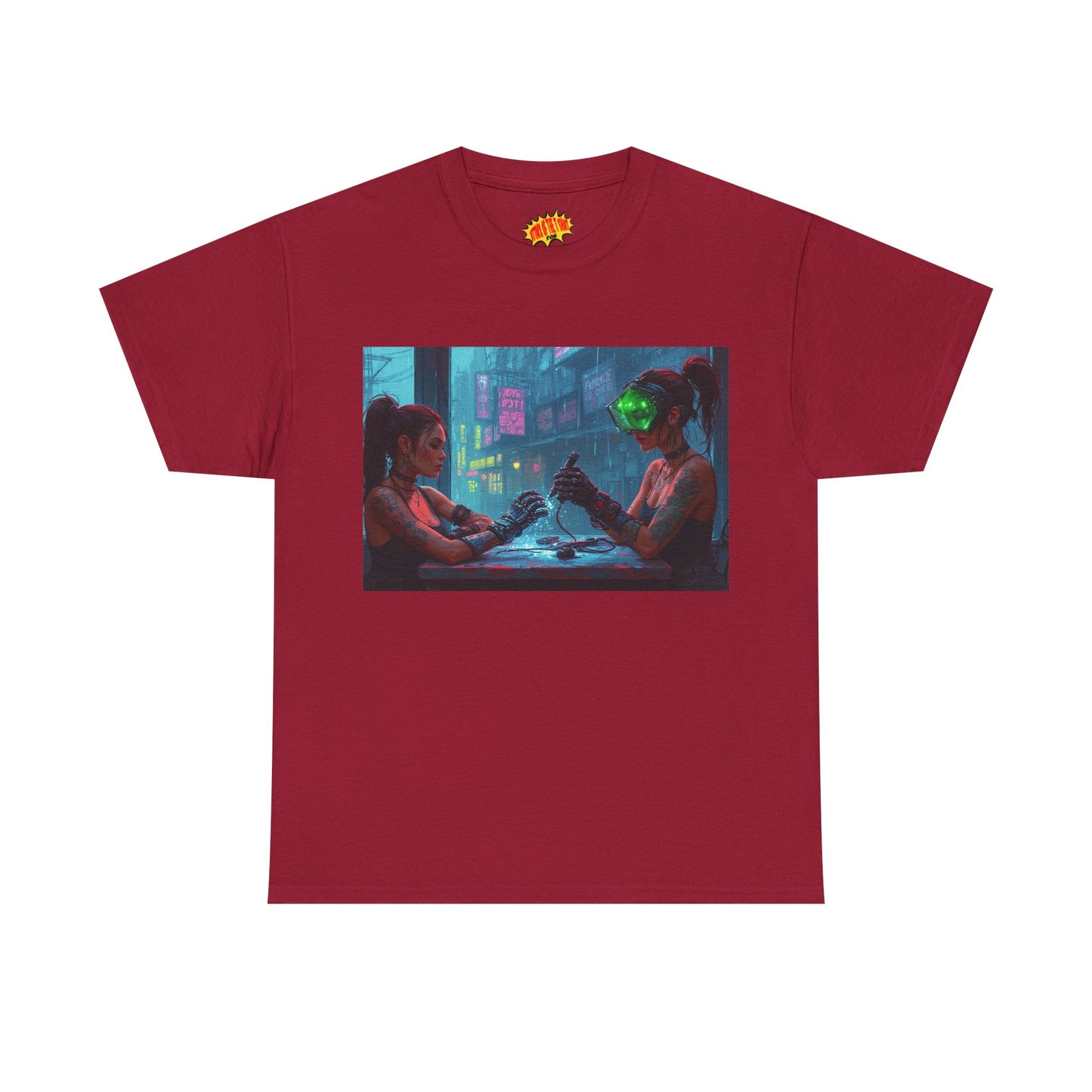 Cyberpunk Nail Salon Scene T-Shirt *Multiple Colors*