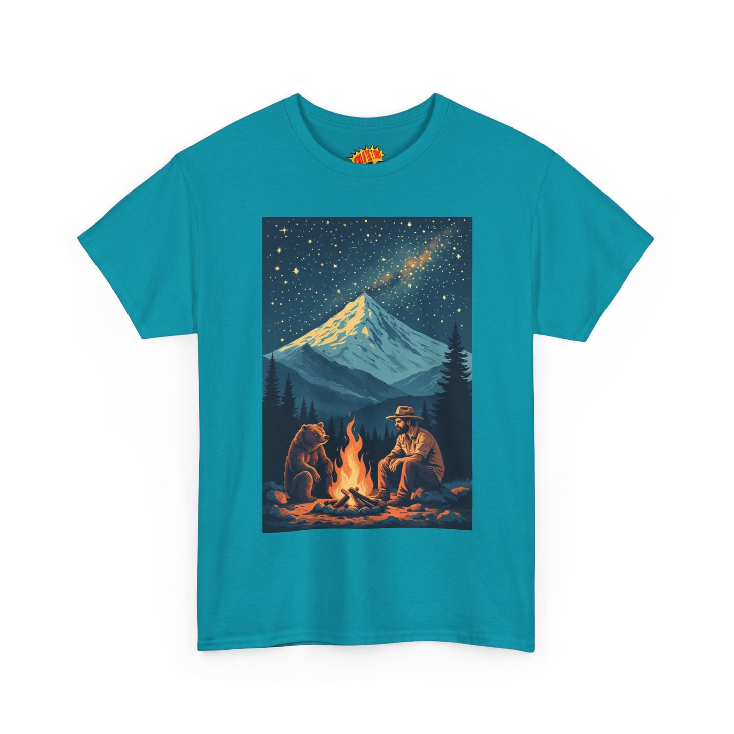 Mountain Man w/Bear Campfire T-Shirt *Multiple Colors*