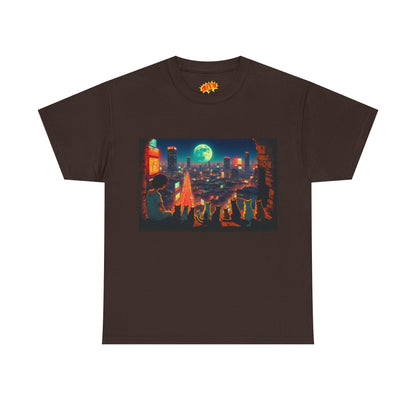 Anime Cityscape Scene w/Cats T-Shirt